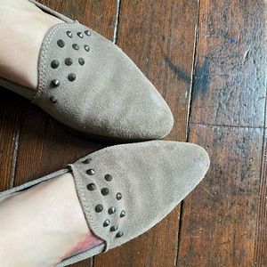 The Flexx spiked studded witchy loafer flats